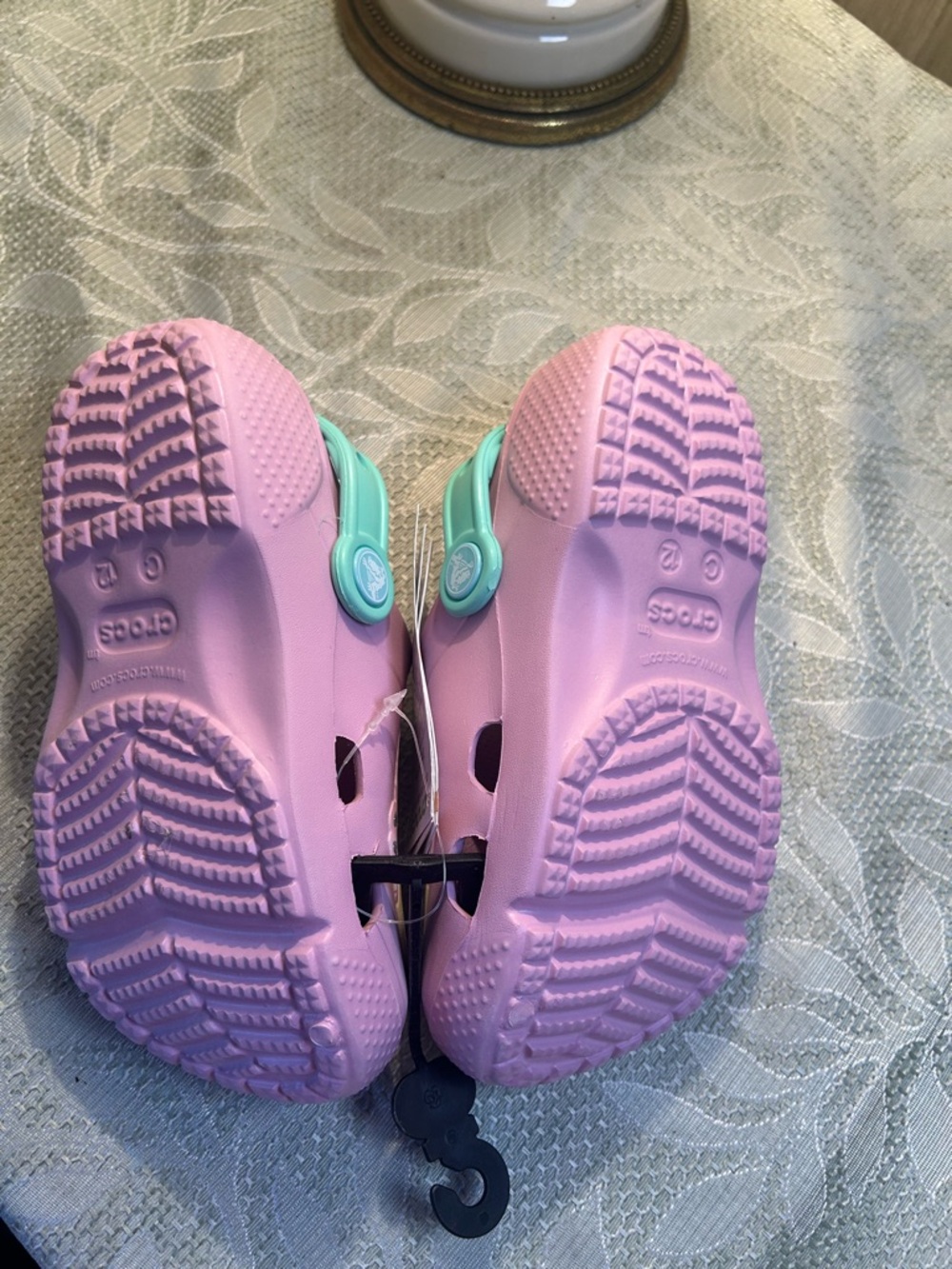 CROCS Kids Lavender Unicorn Clogs with Mint Strap - Picture 7 of 8